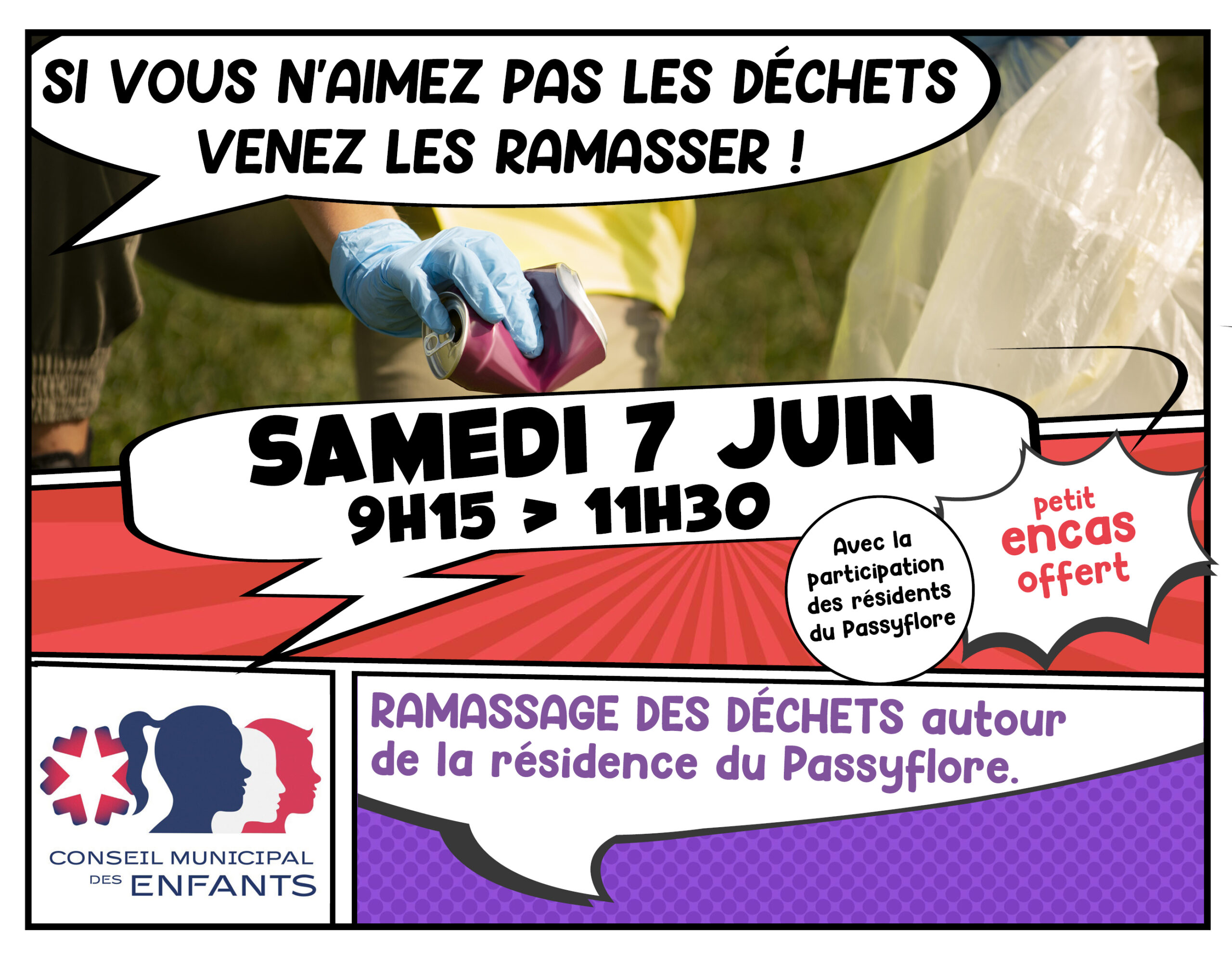 Matinée ramassage déchets 7 juin CME