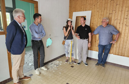 Pose première pierre micro crèche Abbaye Passy
