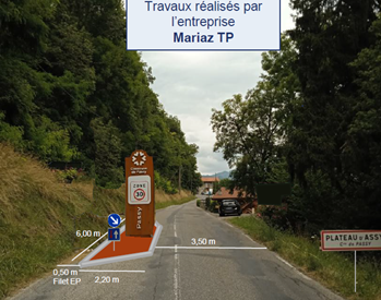 Travaux route de Maffrey, Chicane Passy