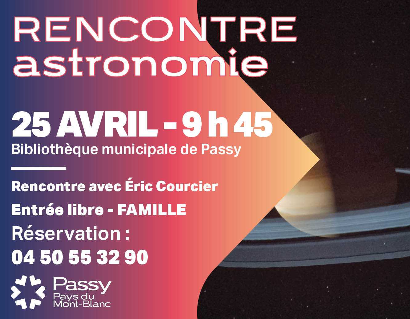 Rencontre astronomie 25 avril Bibliothèque