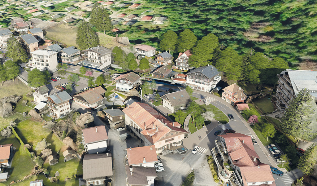 Plan 3D nouvelle place T. Vallet Plateau d'Assy
