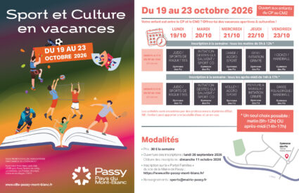 Flyer octobre 2026 Sport et Culture en vacances