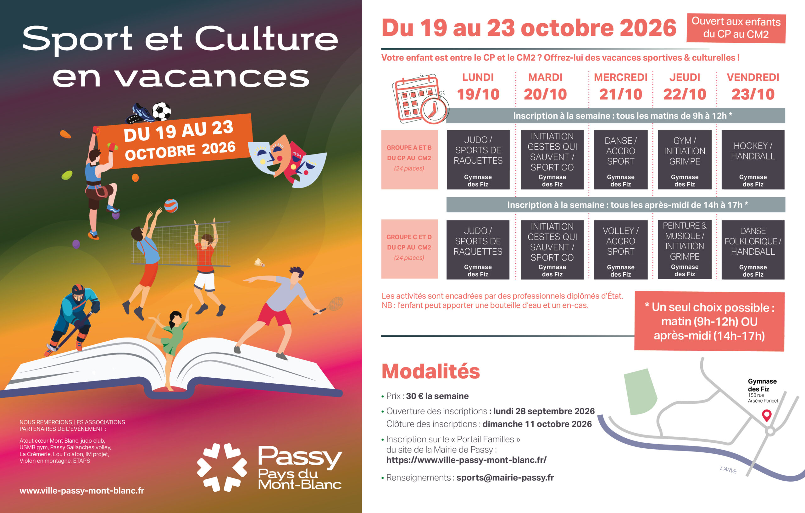 Flyer octobre 2026 Sport et Culture en vacances